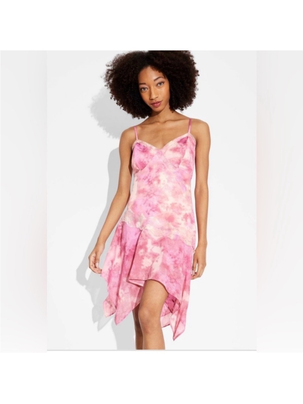 wild fable  XS Pink Tie-Dye Slip Dress- NWOT